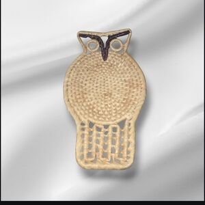Handcrafted Owl Rattan Brooch